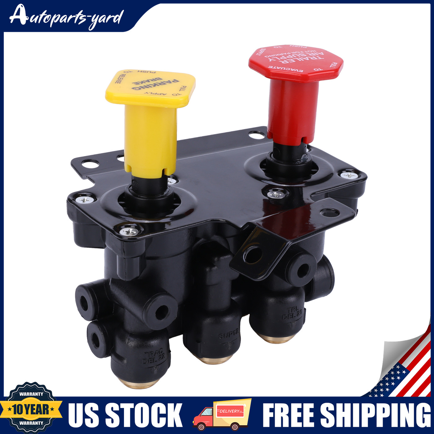 New Dash Control Brake Valve 5 Ports For Volvo VNL 24340522 US
