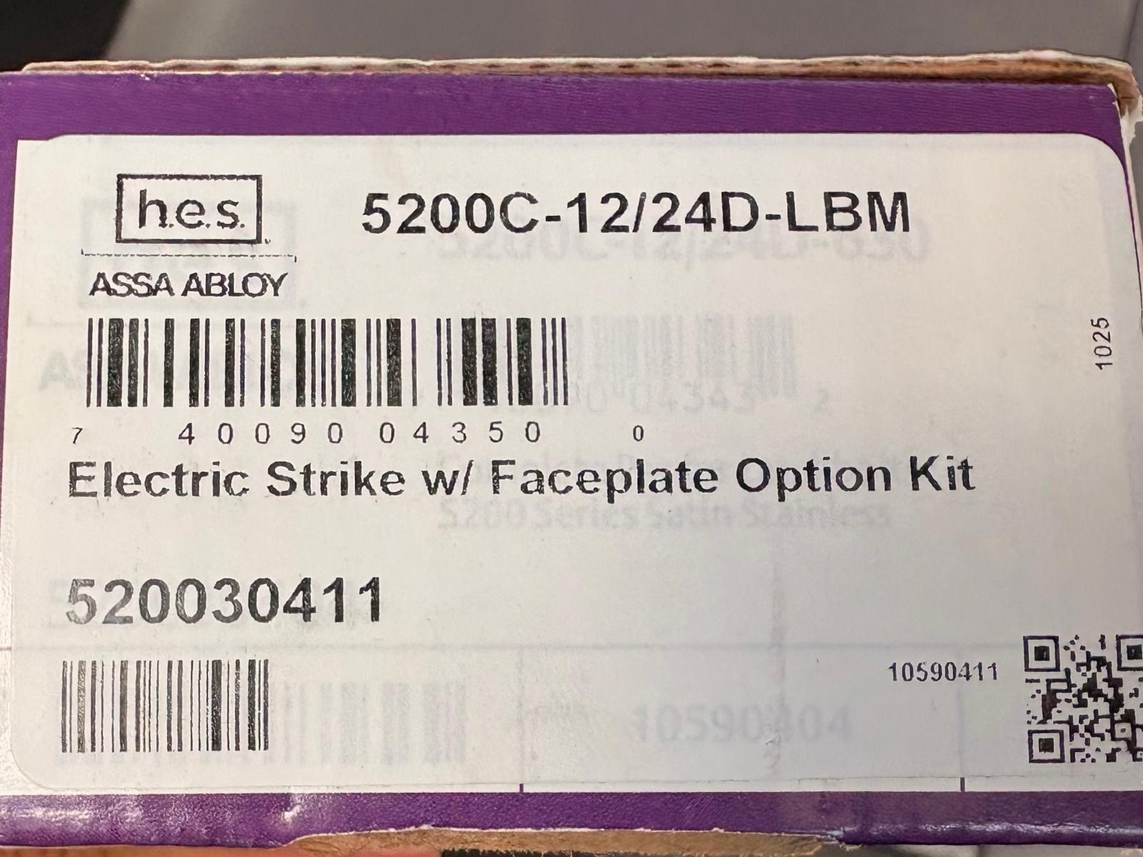 5200C 12/24D-630 Assa Abloy HES Electric Strike (NEW )