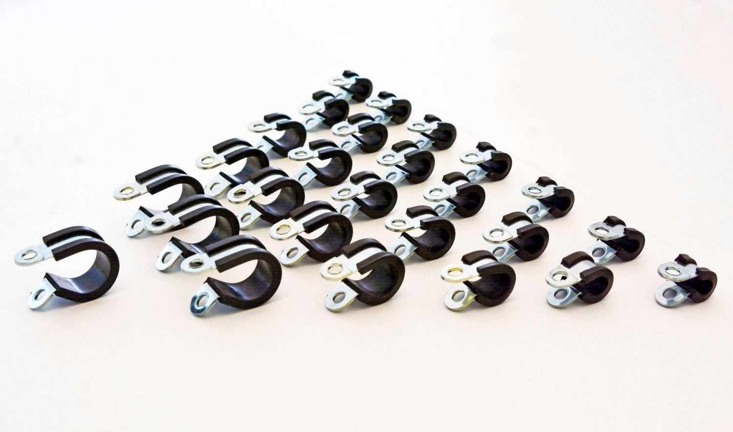 Swordfish 32290 42pc Rubber Insulated Hose Clamp Adel Clamp Assortment