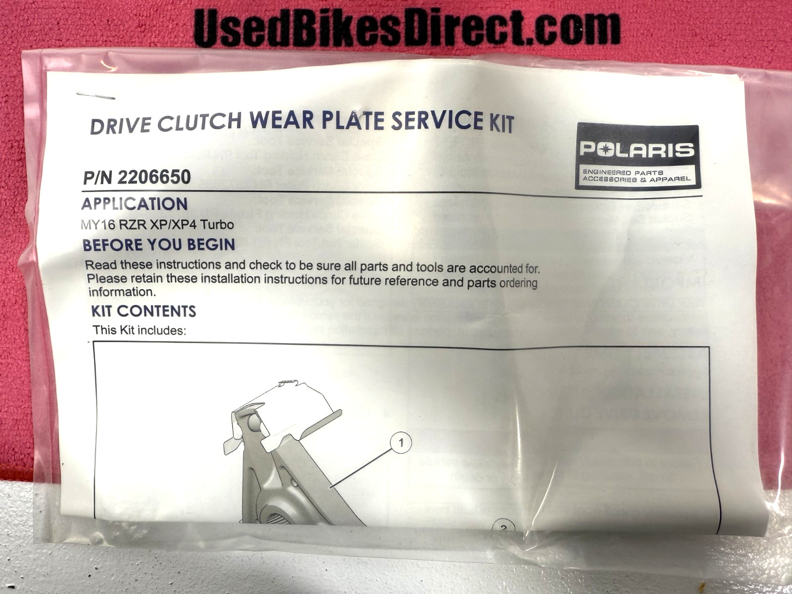 Polaris Drive Clutch Wear Plate Kit 2206650 Polaris RZR XP 1000 2016 - 2024+