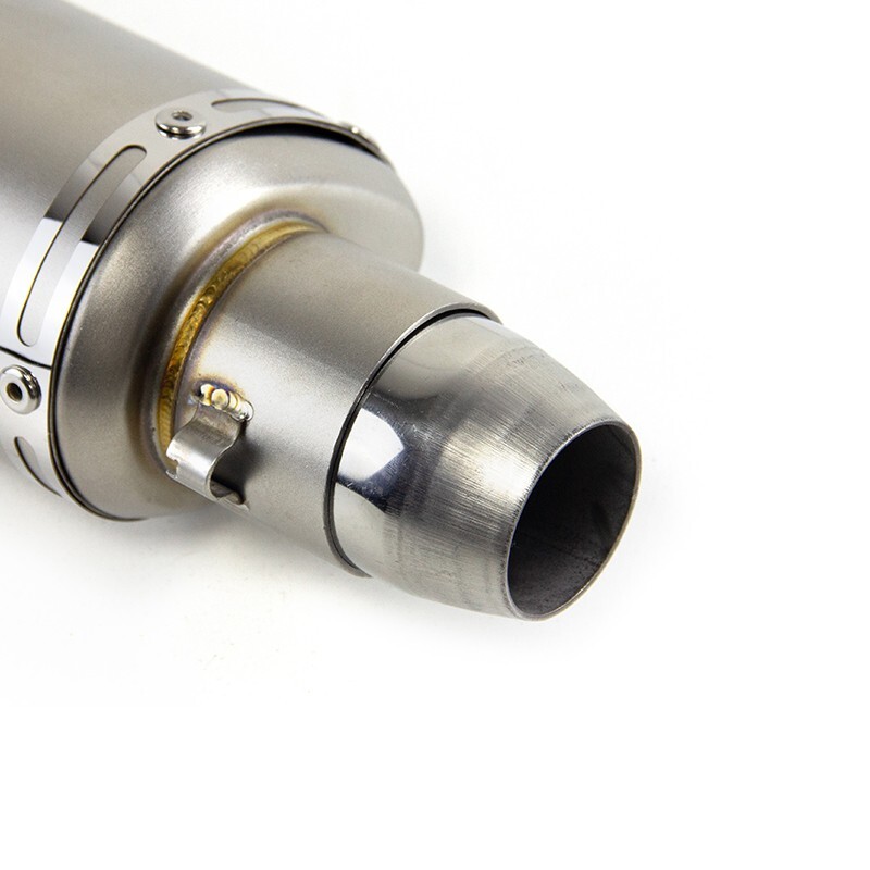 440mm Universal Exhaust Pipe 51mm Muffler Tip With DB Killer For Motorcycle ATV