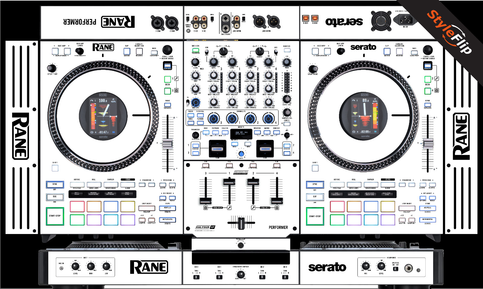 Rane Performer Skin | Color White  | Protective Decal | StyleFlip Skins