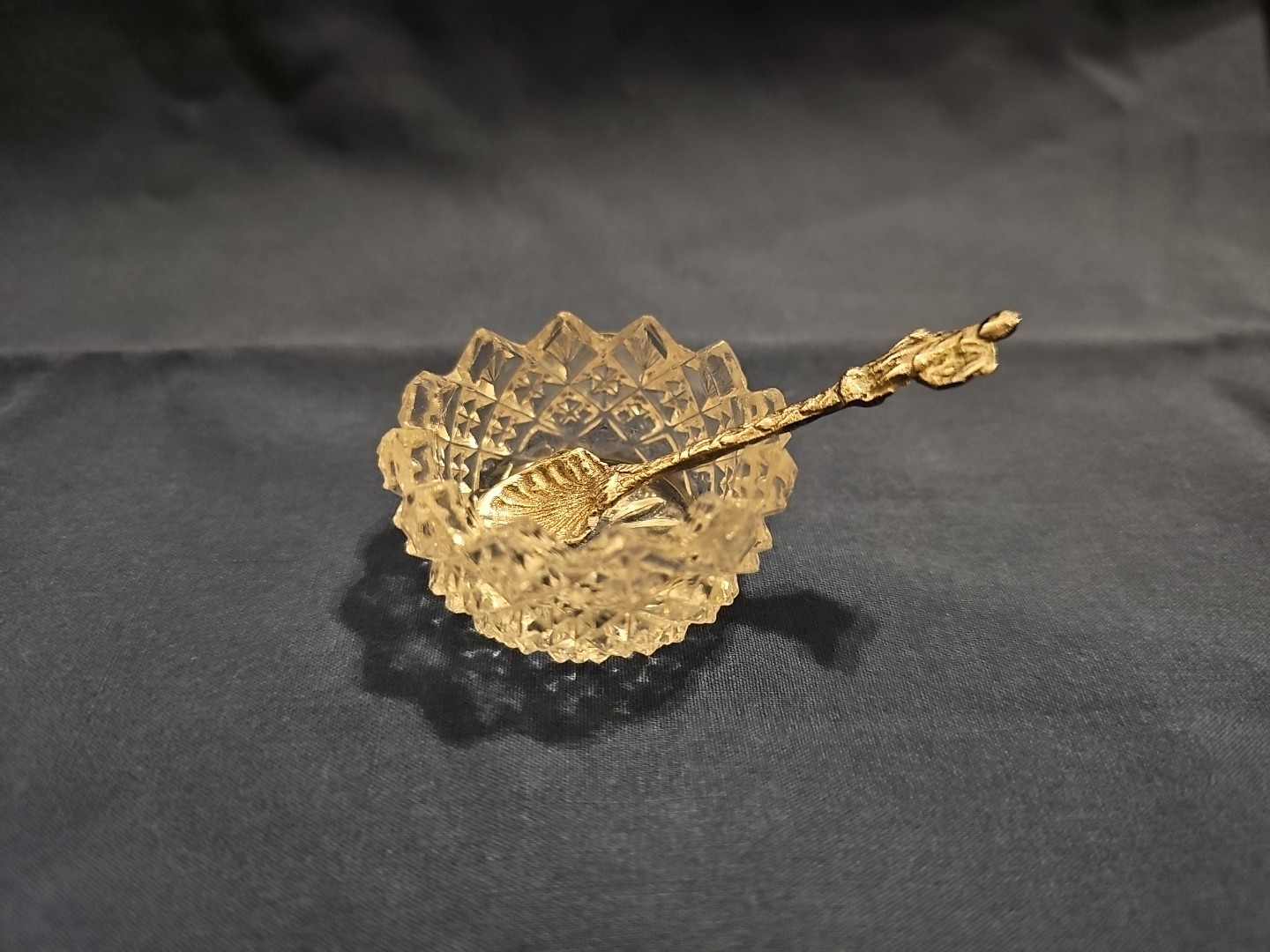 Salt Cellar with Unique Silver Spoon Made In Italy