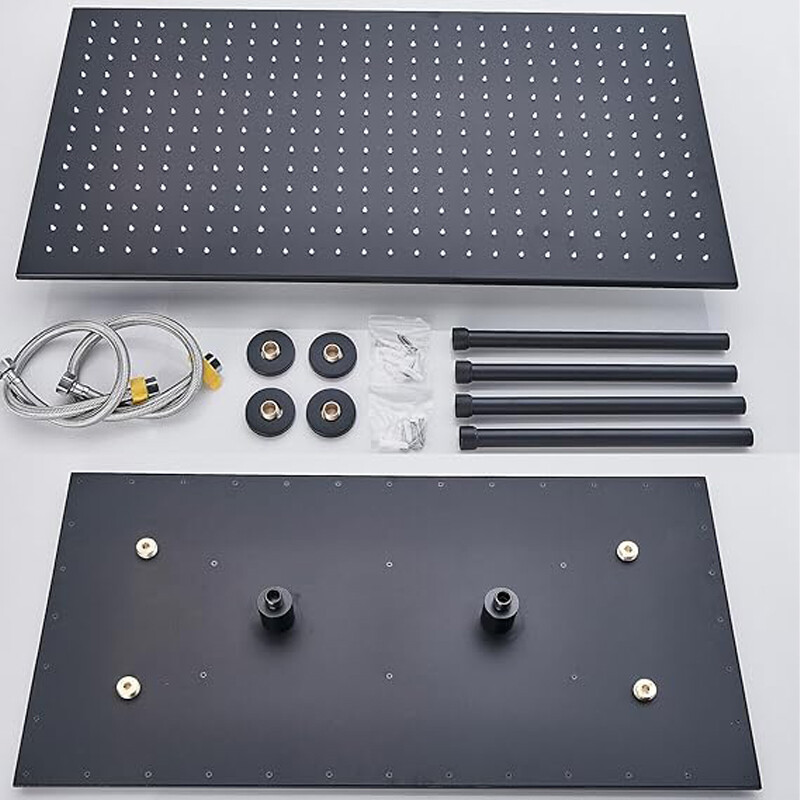 32x16" Large Rainfall High Pressure Luxury Shower Head Top Sprayer Ceiling Mount