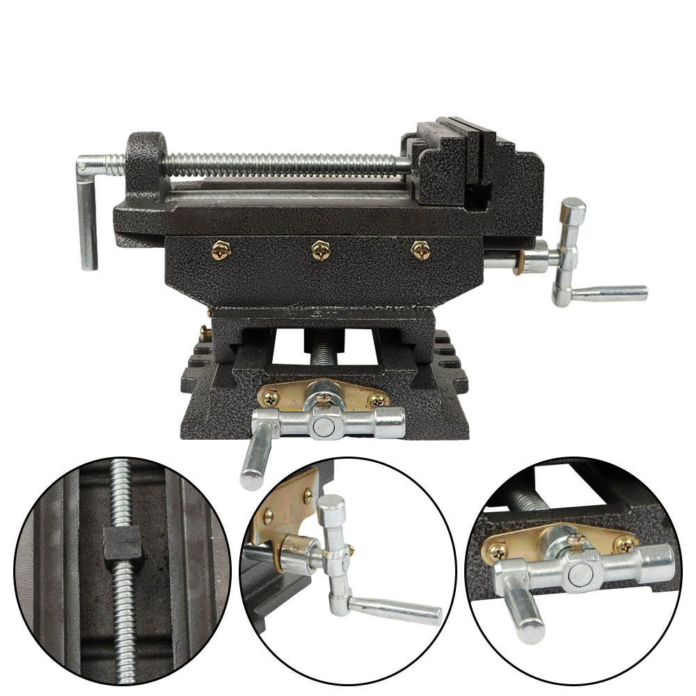6" CROSS DRILL PRESS Vise X-Y Clamp Heavy Duty Machine Slide Metal Milling 2 Way
