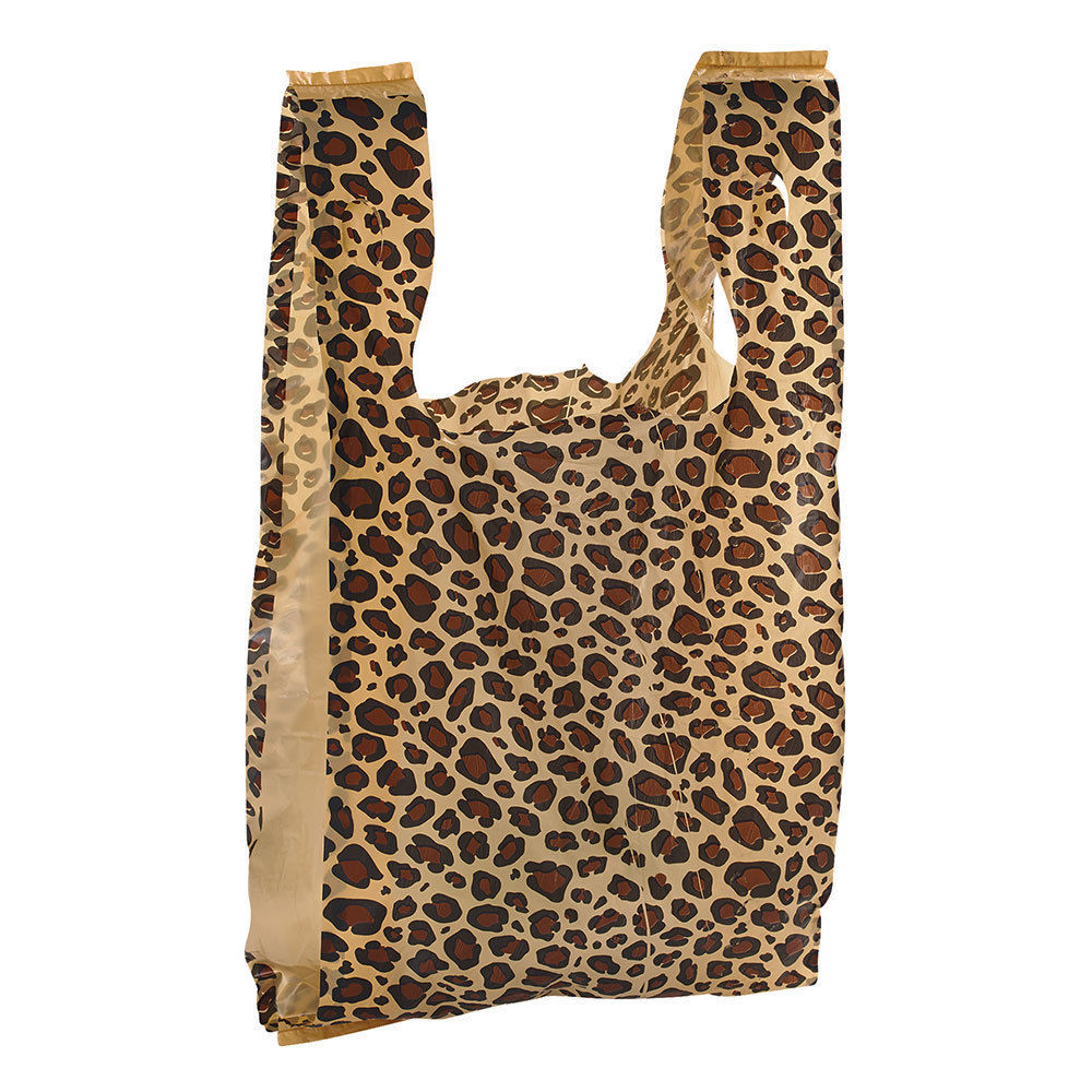 Plastic Shopping Bags 1000 Cheetah Leopard Grocery Merchandise 11 ½" x 6" x 21"