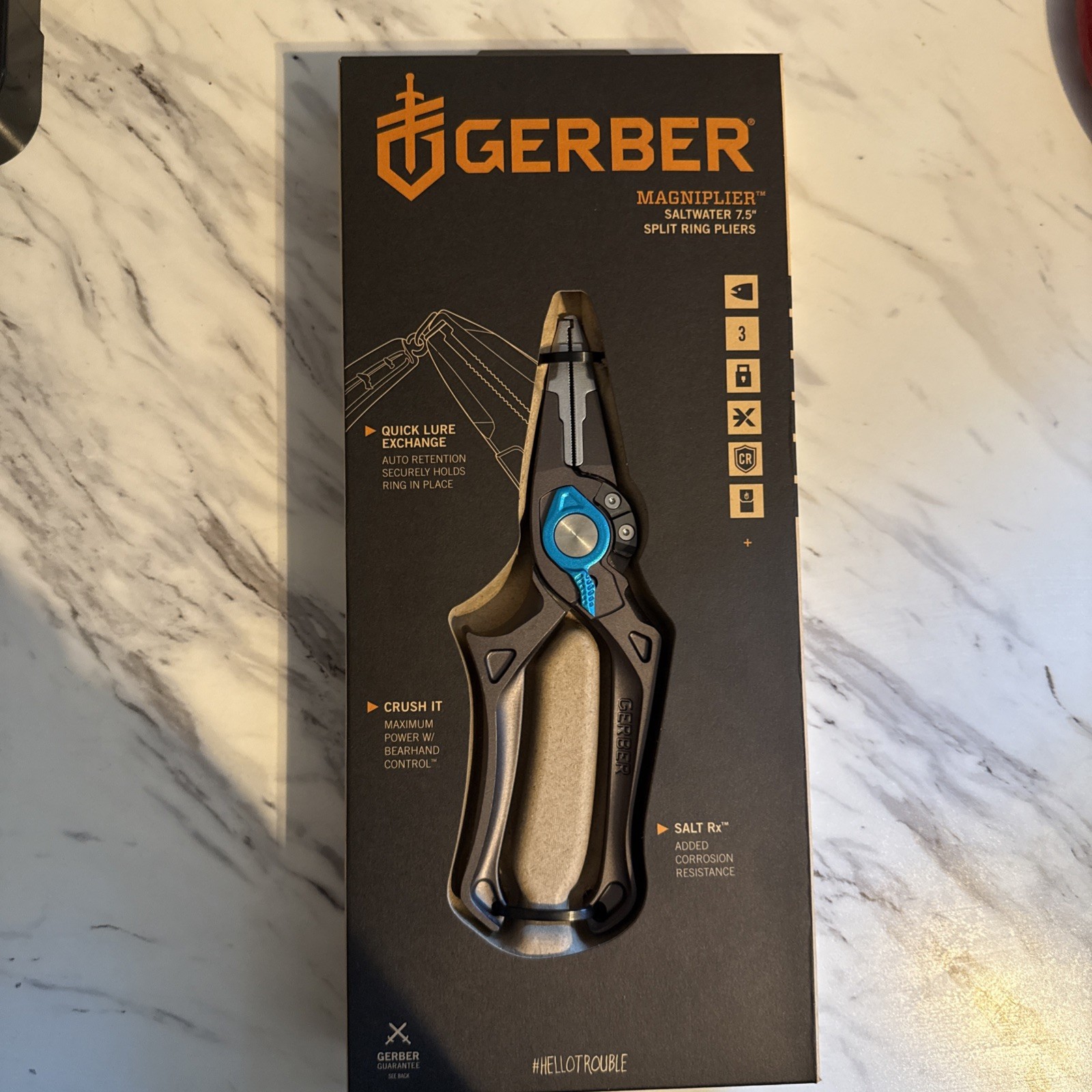 Gerber Magniplier 7.5” Saltwater Needlenose Pliers Bearhand Control Salt Rx NEW