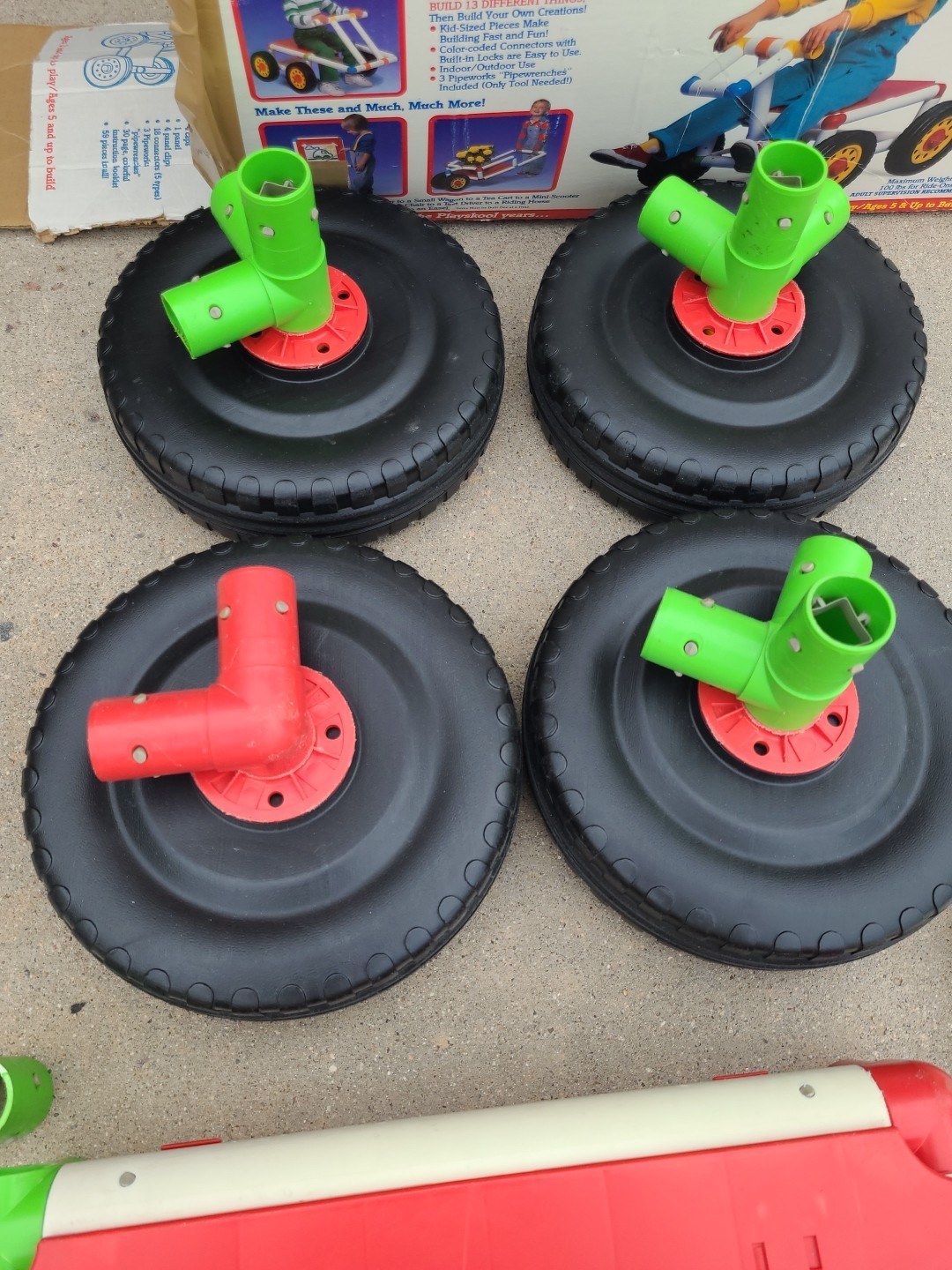 Vintage 1986 Playskool Pipeworks 1000 Basic Set Building Toy Broken Pieces