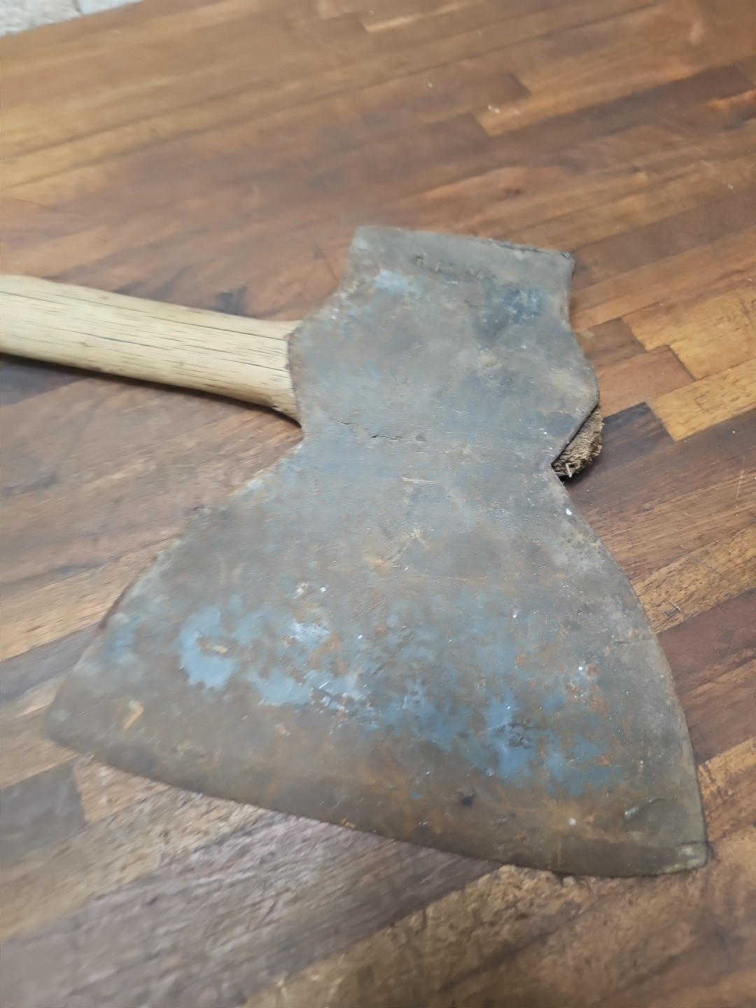 R24- Antique Daniel DRUA Hand Forge Broad Axe - PARADISE - LANCASTER PA 7lb 6oz