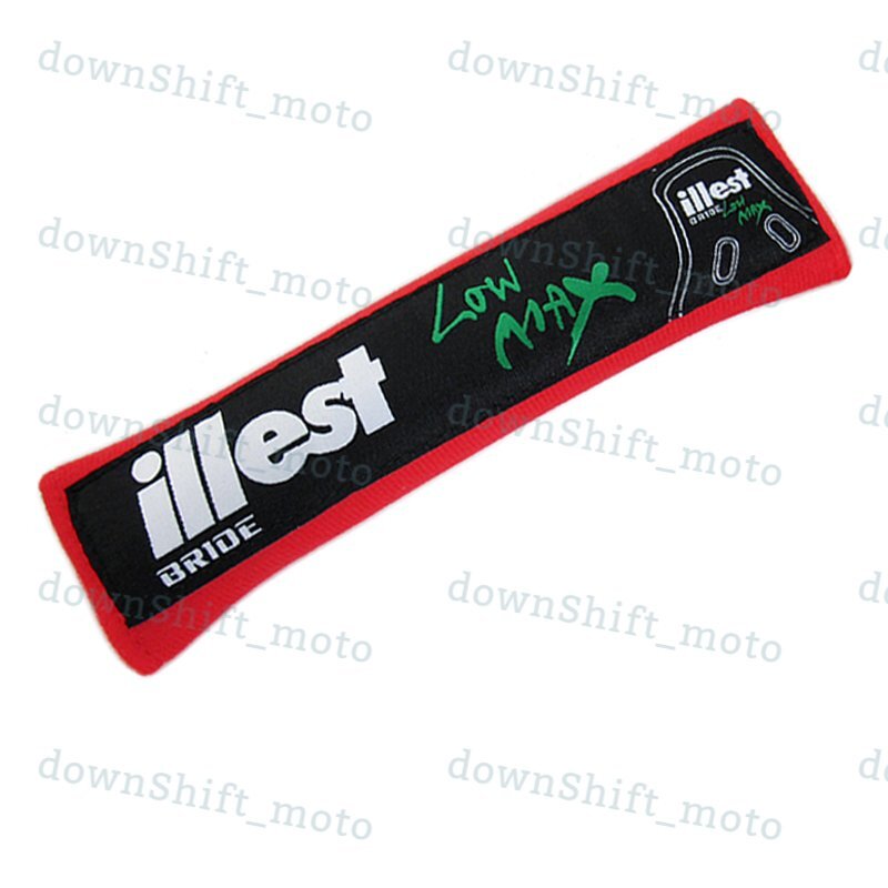X2 Red JDM ILLEST BRIDE Seat Belt Cover Shoulder Pads Embroidery for Honda New