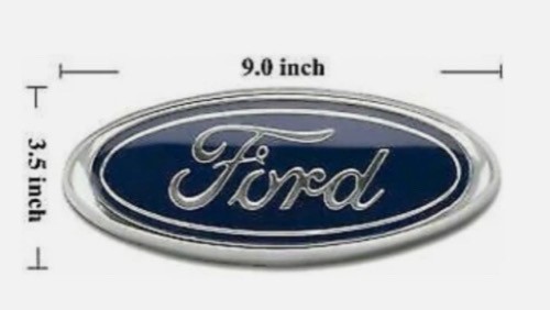 FORD BLUE 9 INCH Emblem For Front Grille/Tailgate Oval Badge Chrome Logo 2004-16