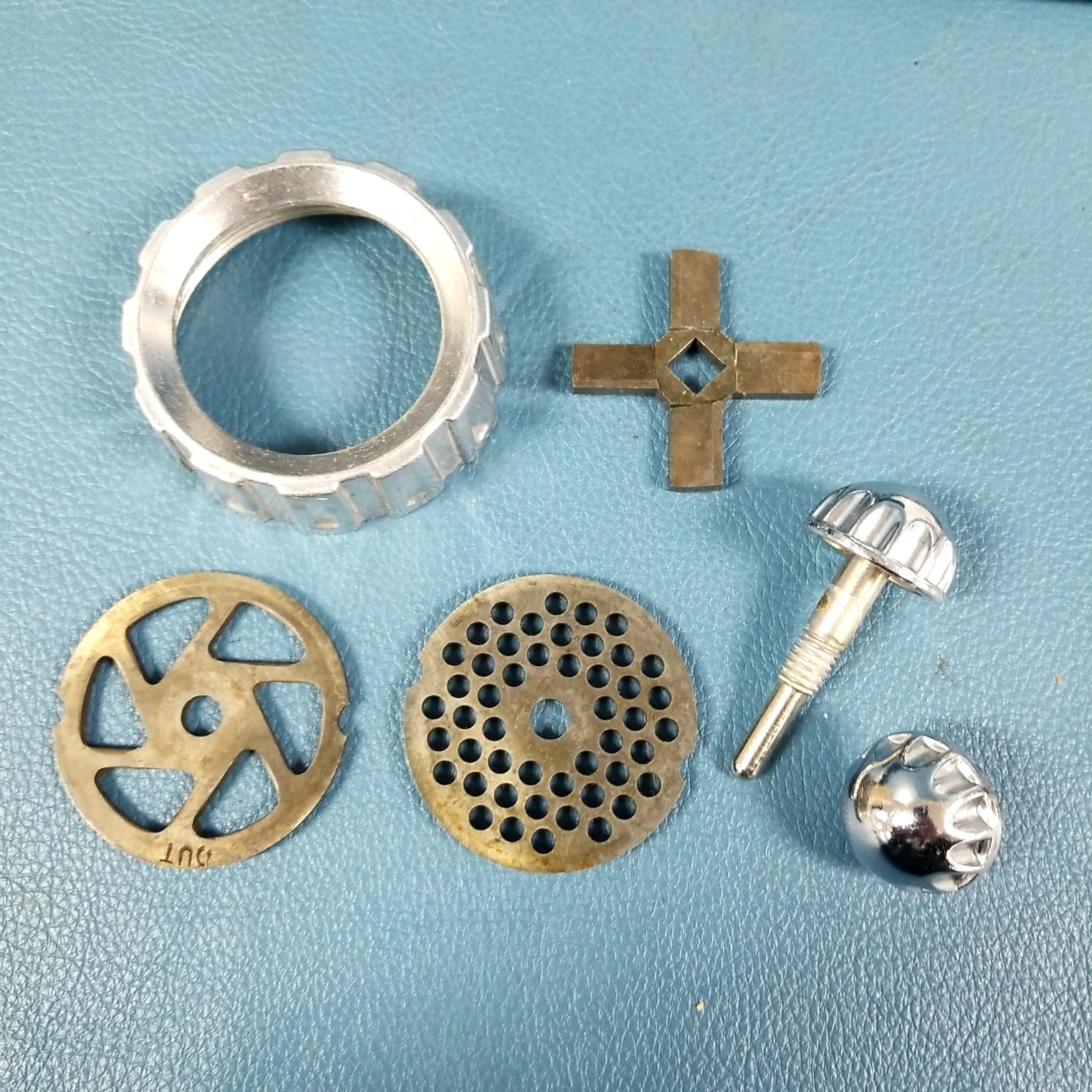 VTG Rival Grind-O-Mat Meat Grinder Food Chopper White #303 w/Box Manual