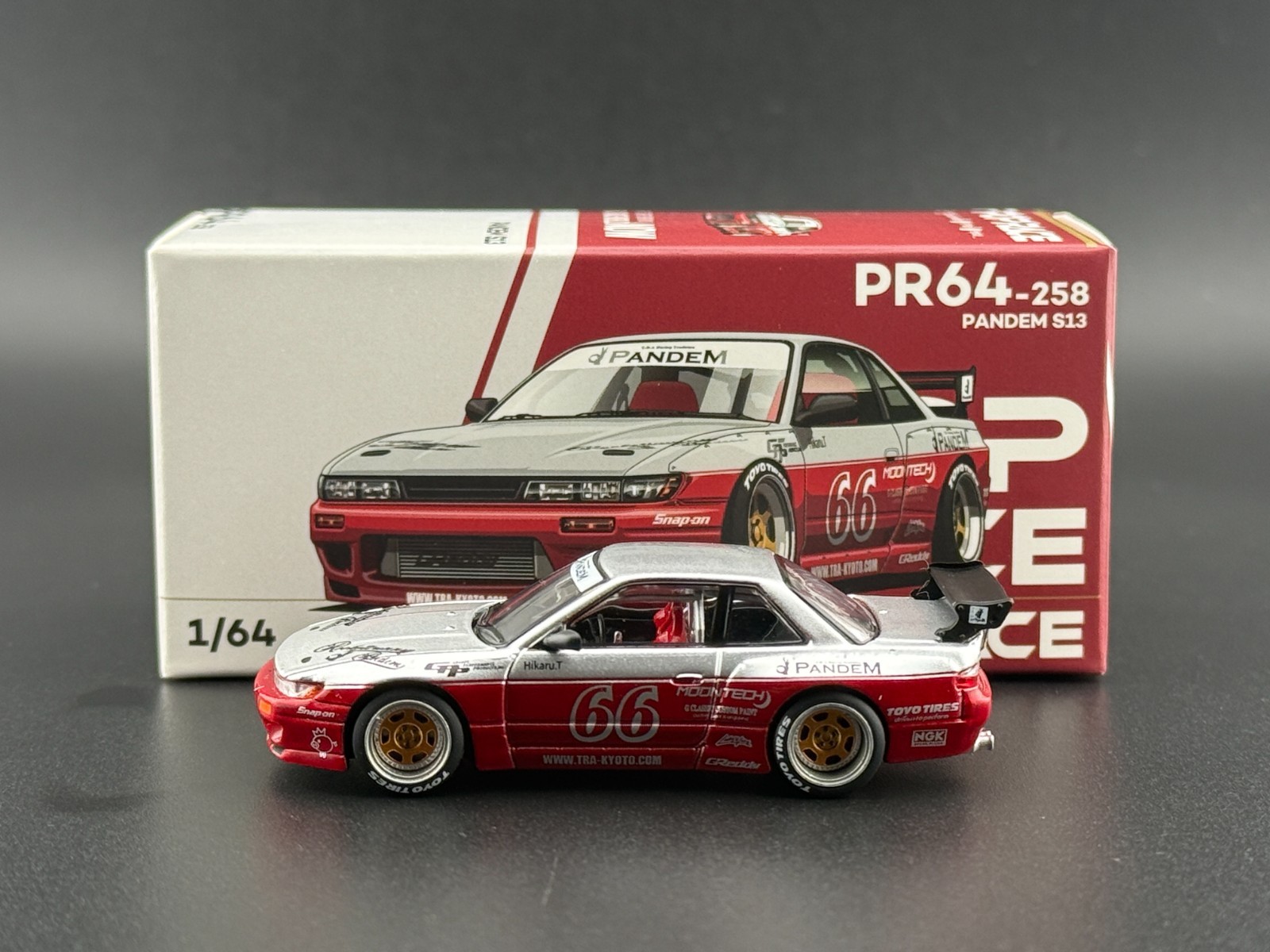 Pop Race Pandem Silvia S13 Moontech Red 640258 1/64