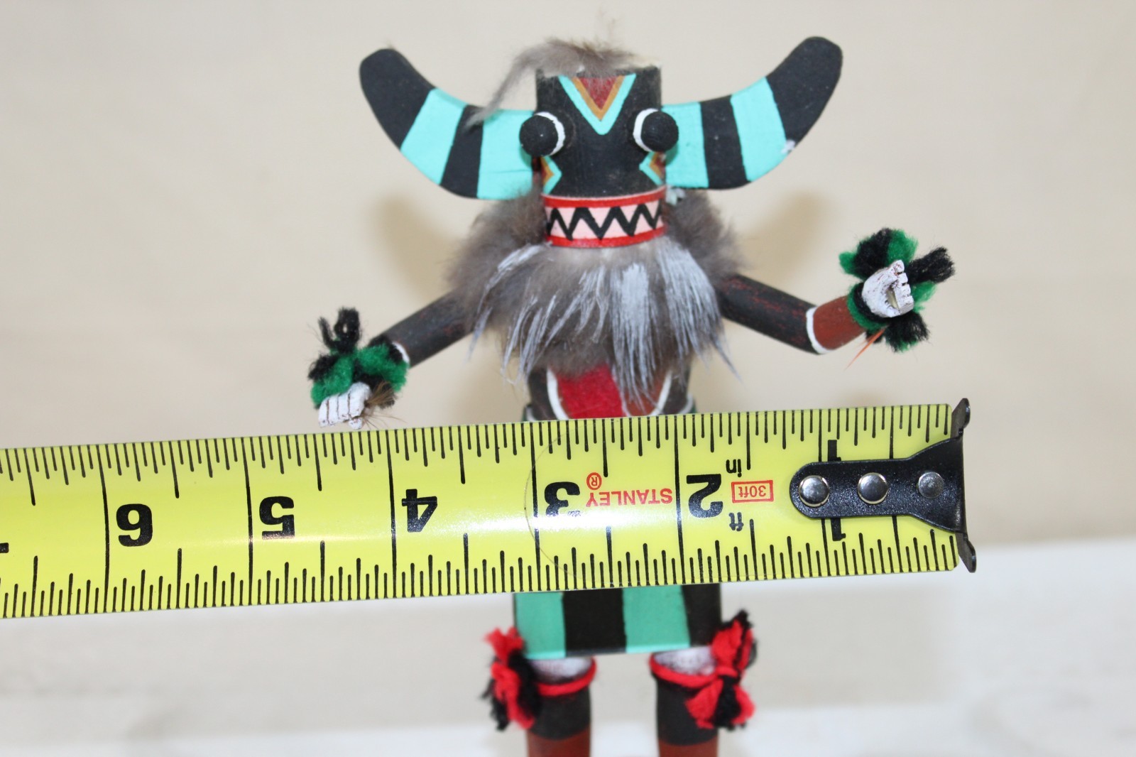 Vintage Hopi Pueblo 7.25" Kachina Doll "Broad Face" Signed C. King