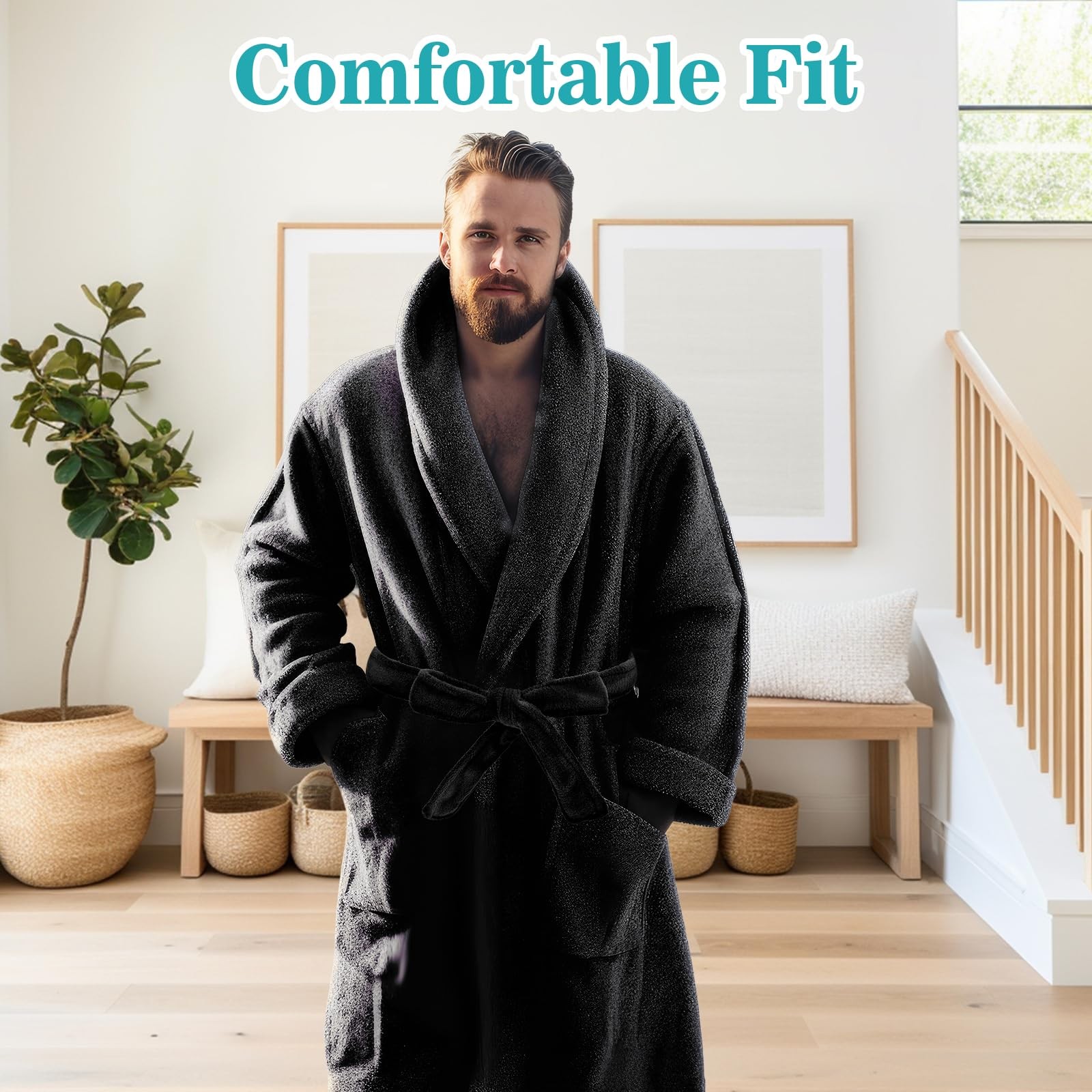 Soft Flannel Bathrobe Replacement Belt Unisex Adjustable Robe Tie Black 67"