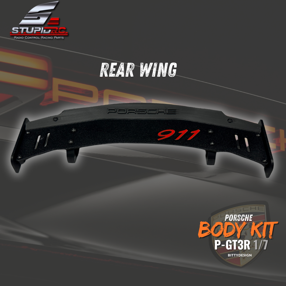 Bittydesign P-GT3R Porsche compatible Body Kit Black StupidRC