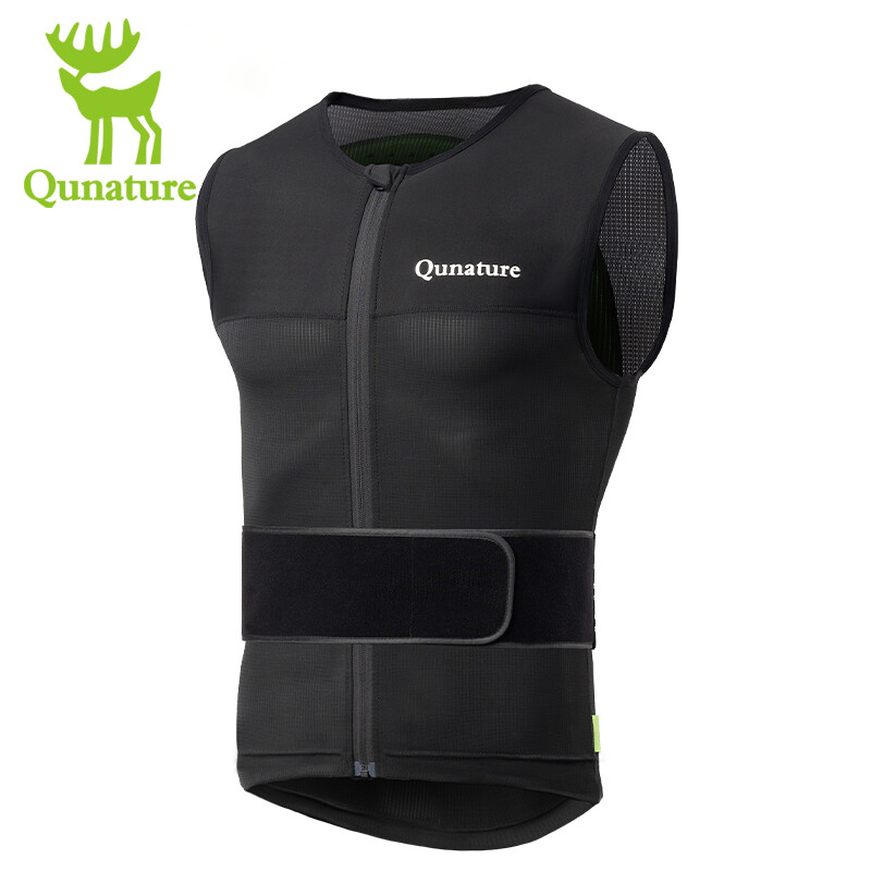 Qunature Back Spine Protector Ski Snowboard Padded Vest with Thick EVA Back Pad