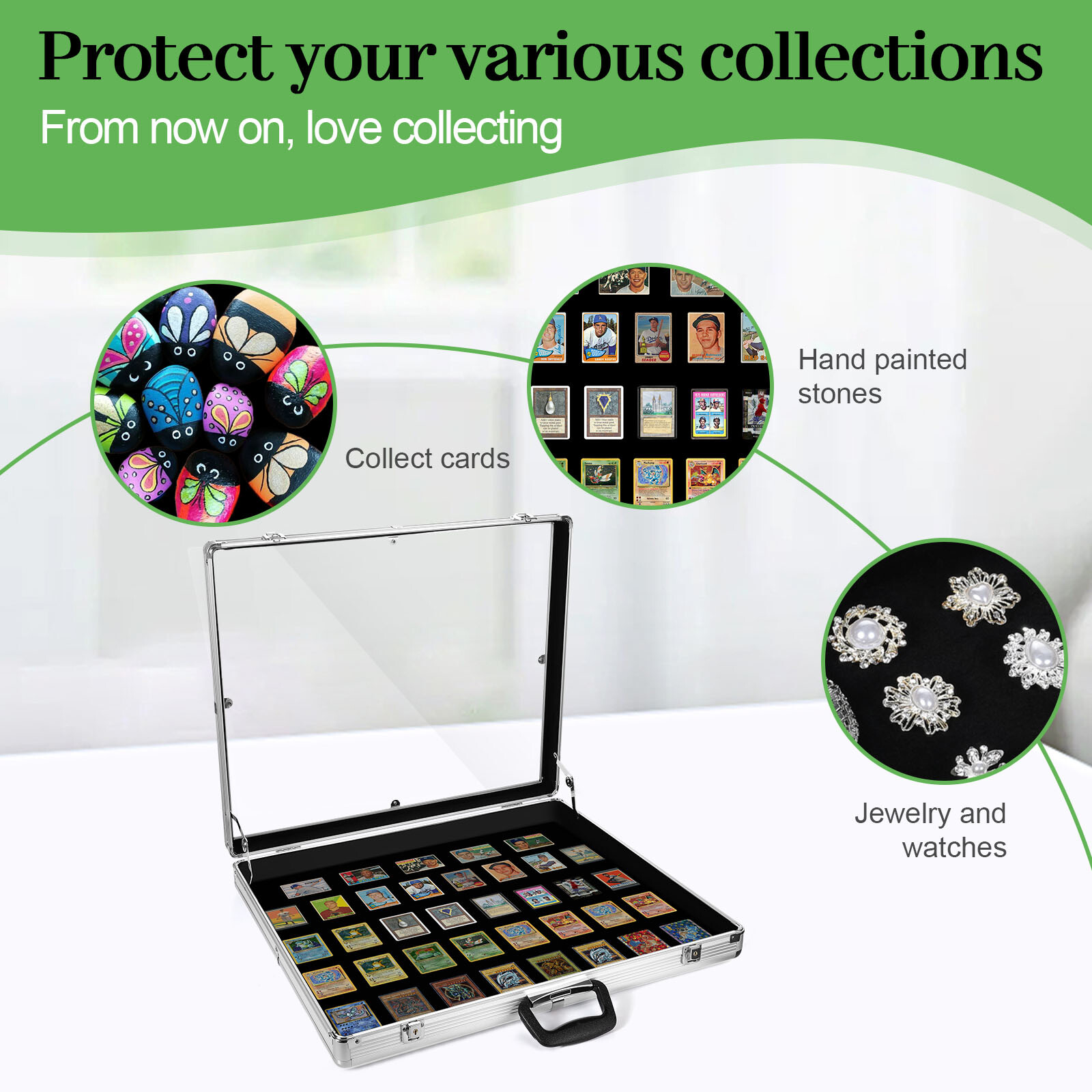 Large Lockable Aluminum Display Case Showcase for Card Coin Jewelry Trade Show