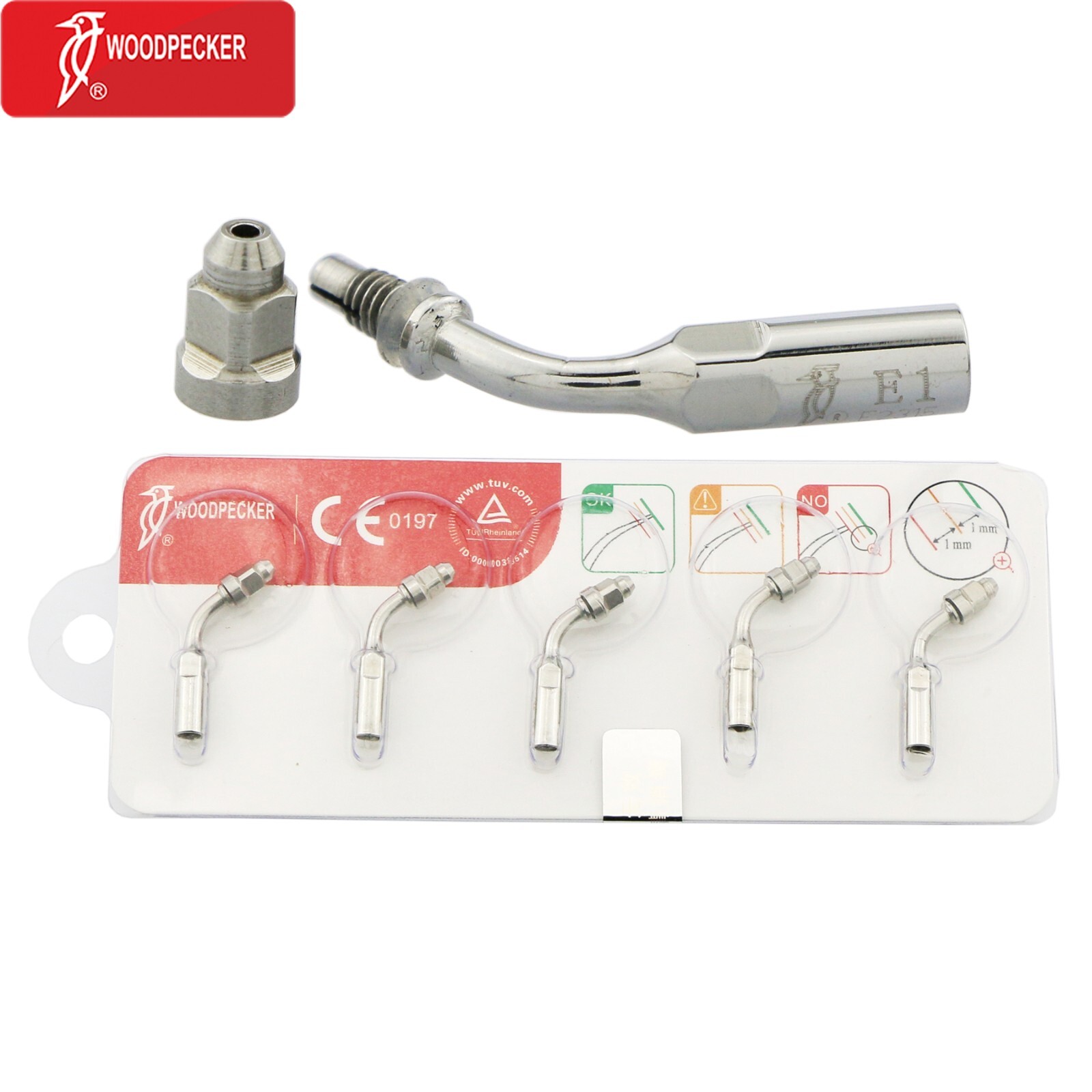 Woodpecker Dental Ultrasonic Scaler Endo Tips Root Canal Fits EMS Handpiece