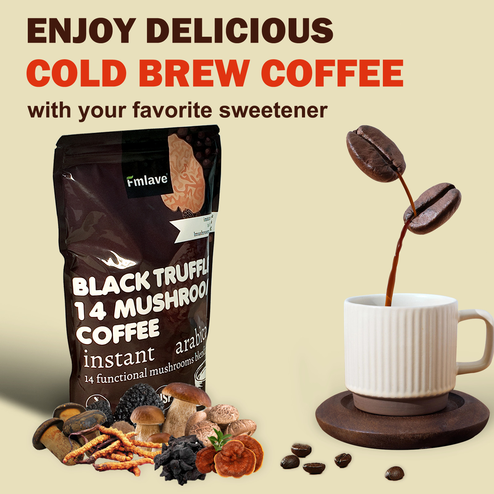 2 Pack Mushroom Coffee 100% Authentic USA FREE SHIPPING Organic 396g Per pack