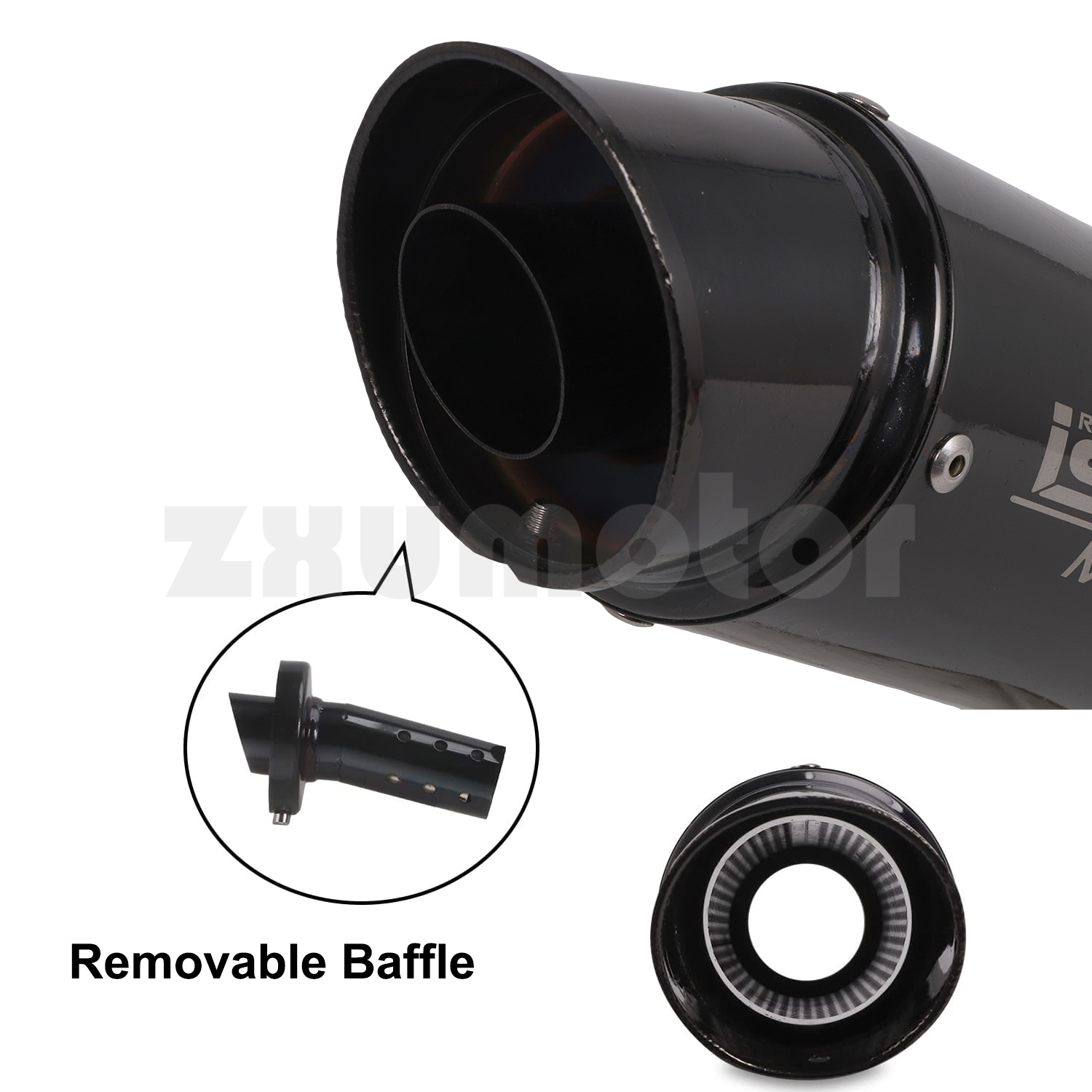 Full System Low Mount Exhaust Muffler Slant Baffle For Honda GROM 125 2021-2025