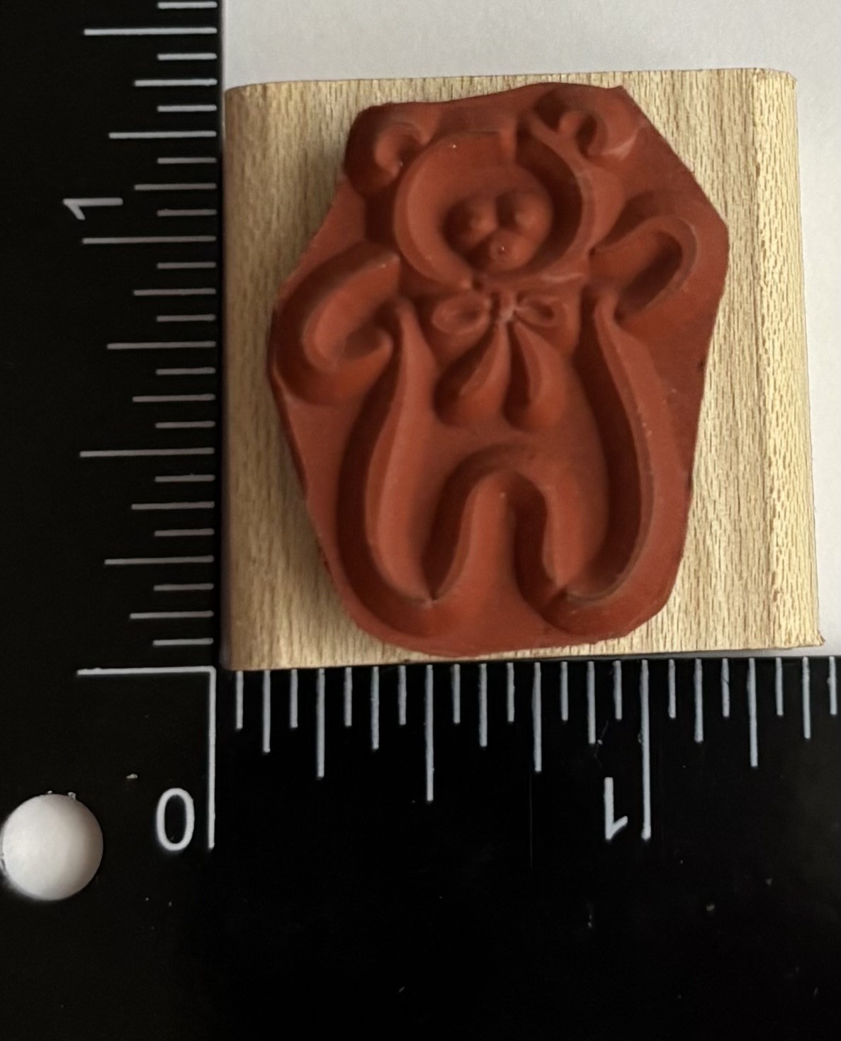 Stampin Up Wood Rubber Stamp 2000 Teddy Bear