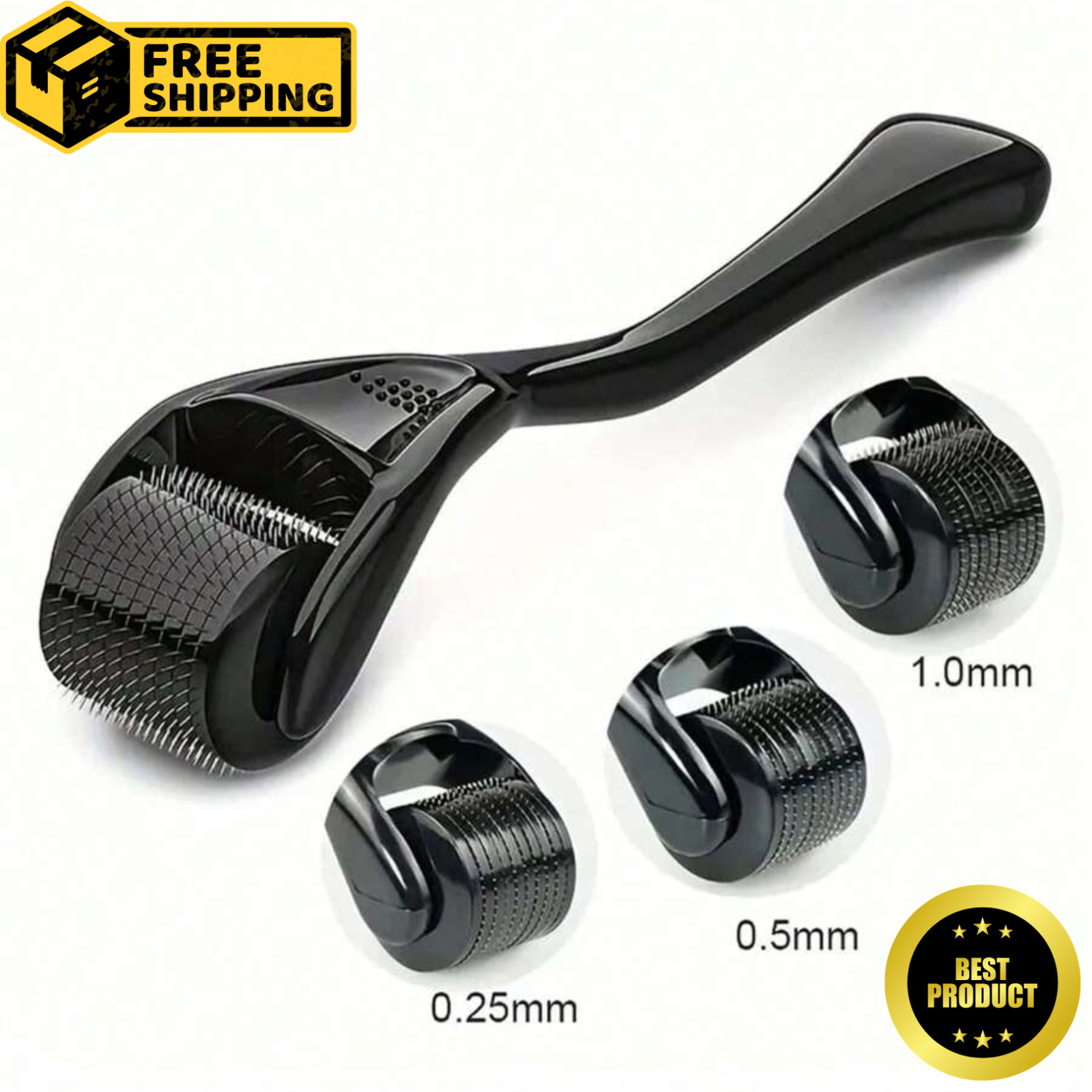 Beard Derma Roller For Hair Loss Beard Growth Titanium Micro Needle Derma Roller