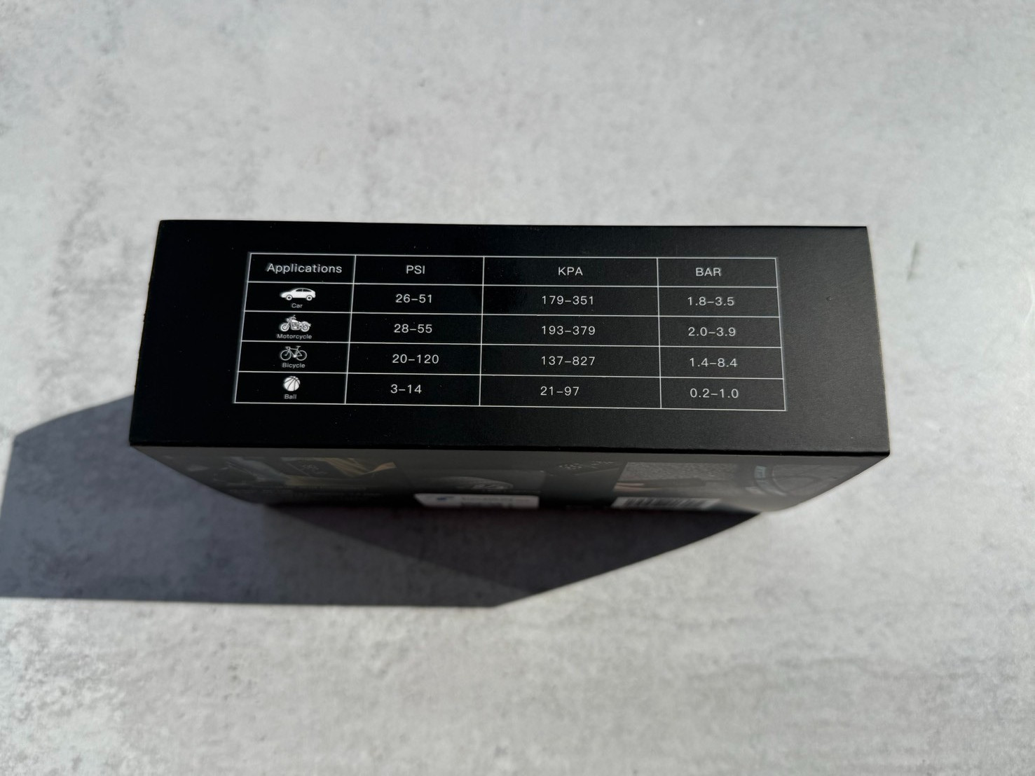 Airmoto Smart Air Pump Model BP198 rechargeable inflator balls bike car tires