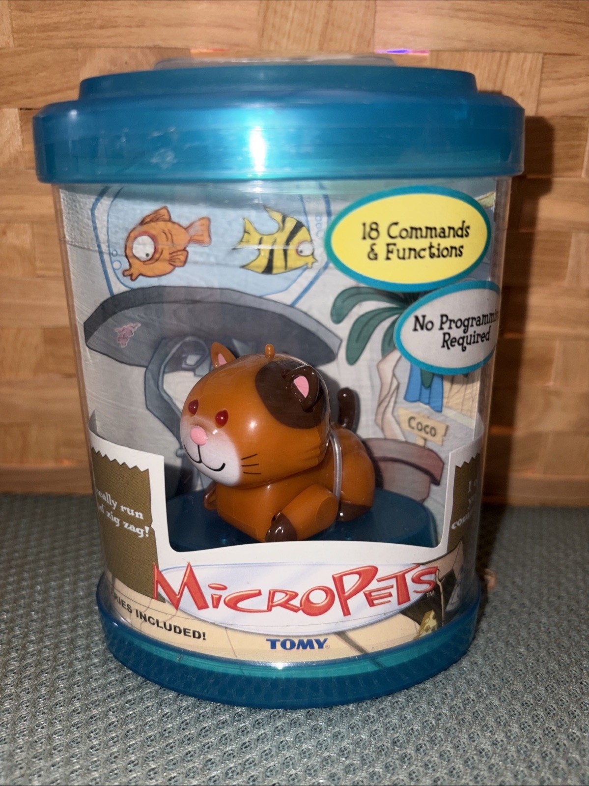 2002 Tomy CO Micro Pets Calico Cat. Rare New In Box. Toys Kids Collectors