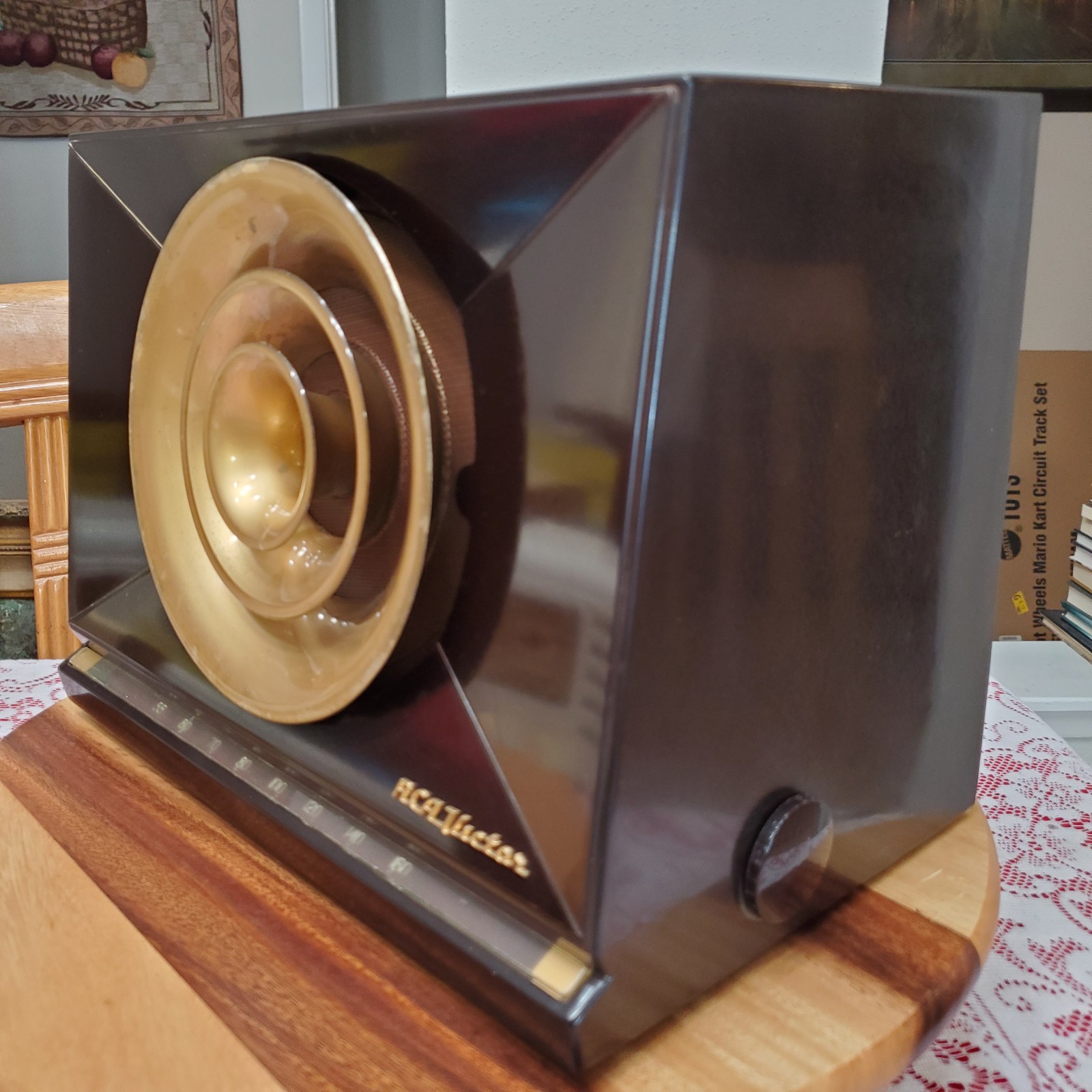 Nice VTG 1949 RCA Victor Radio 9-X-571 Bullseye Bullhorn Golden Throat - NICE ♫