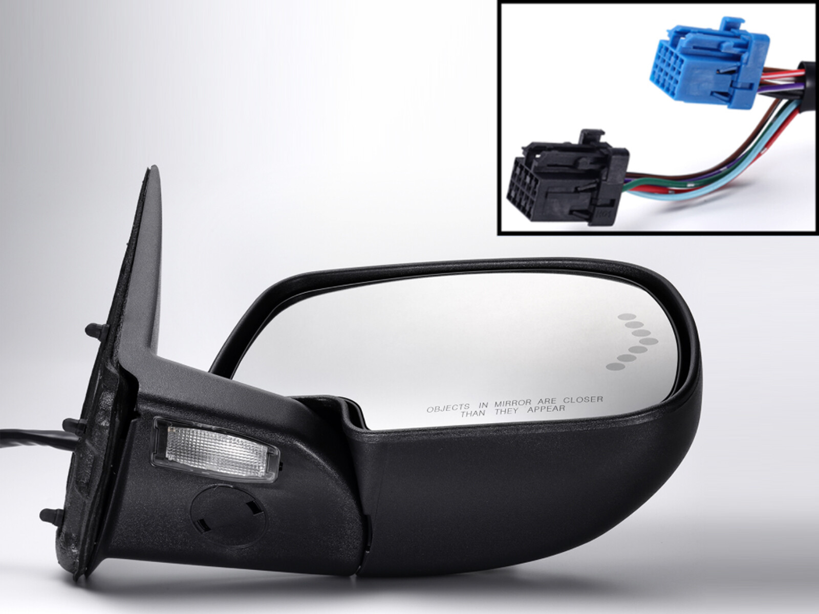 For 2003-2007 GM Pickup Truck Mirror Power Folding Signal Puddle Passenger Side