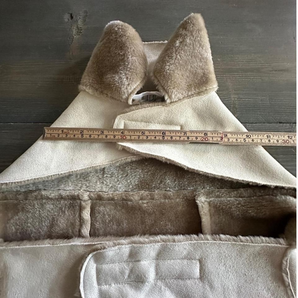 Companion Road Pet Fashion Faux Suede Shearling Dog Coat Size M