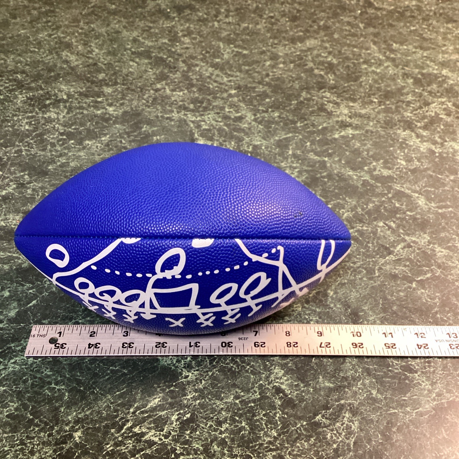 Wilson NFL Play 60 Blue Flag Football Peewee Ages 6-9 Kids Flag Ball WTF1523 HKS