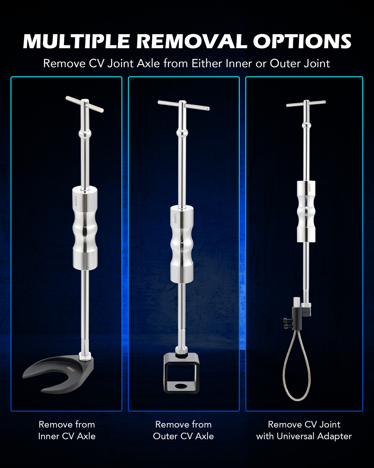 Inner CV Joint Puller Slide Hammer Wheel Drive Axle Half Shaft Removal Tool Kit