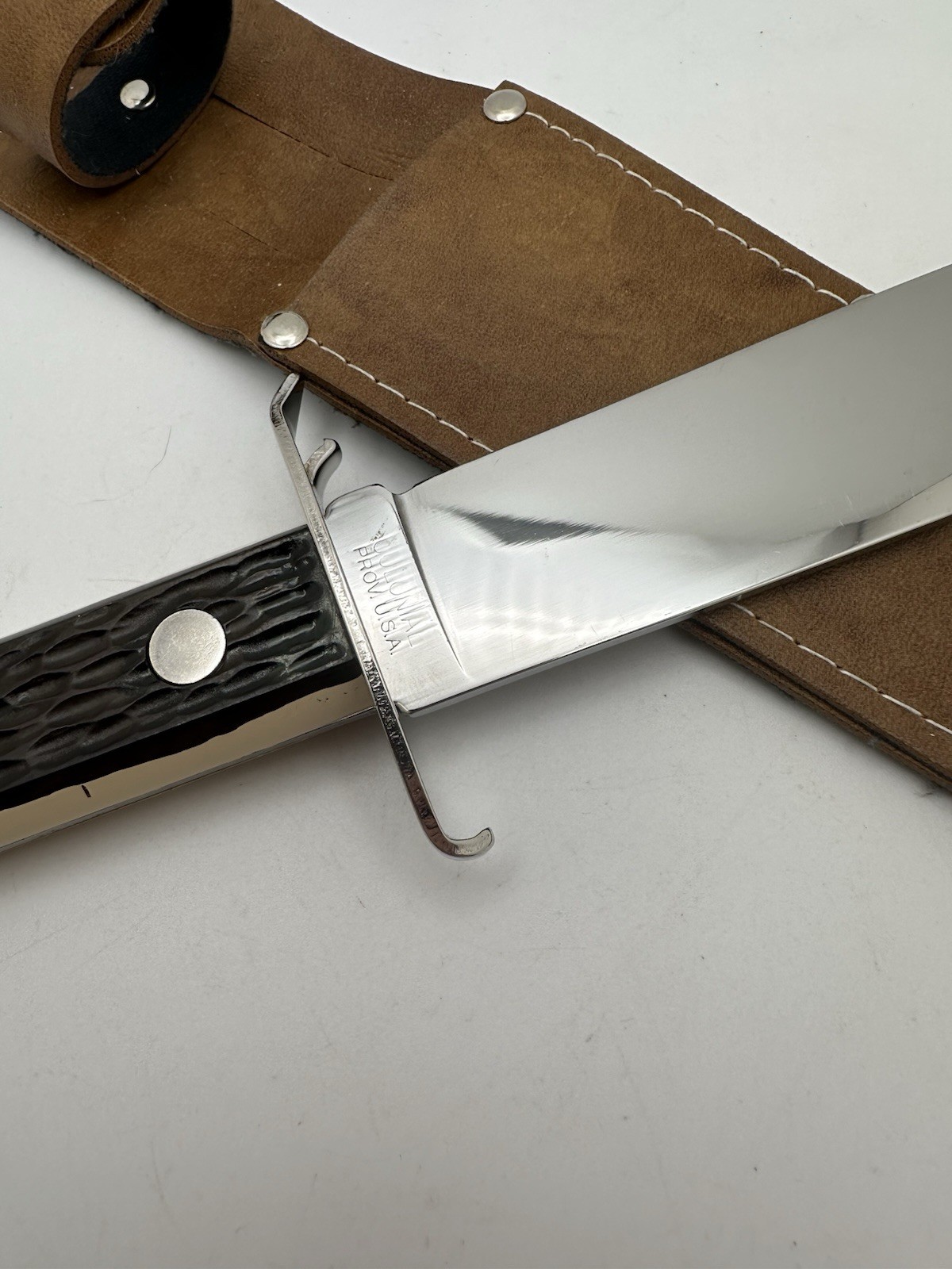 VINTAGE COLONIAL FIXED BLADE SURVIVAL KNIFE CAN OPENER & CAP LIFTER PROV. USA