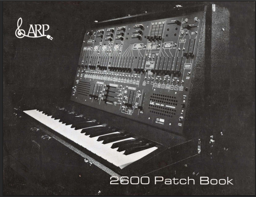 ARP 2600 Patch Book Manual: 111 Pages Color, Coil Bound, Lays Flat