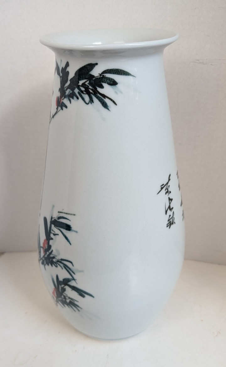 Porcelain Orchid Tall Desktop Chinese Style Flower Vase