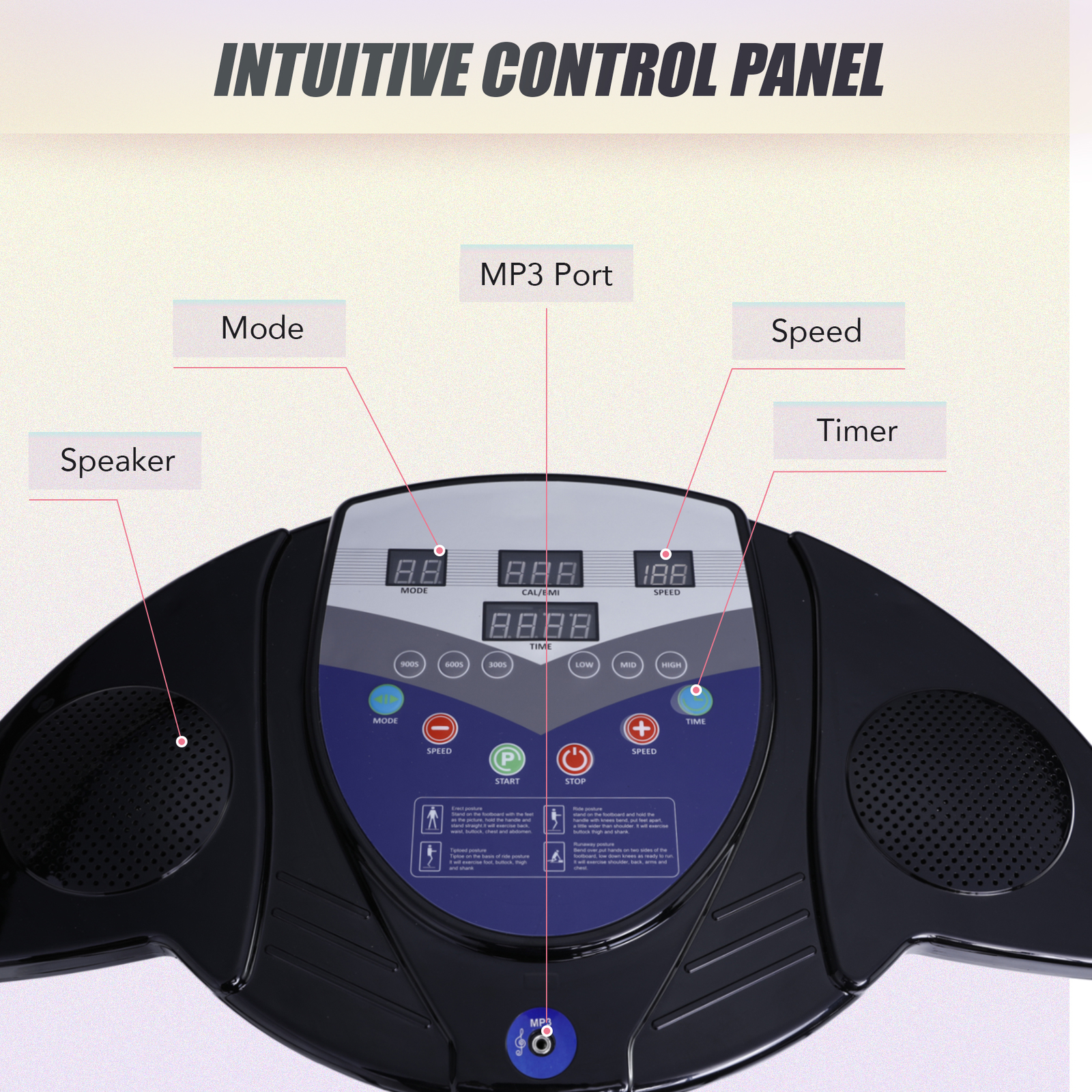 Secondhand Upgraded 2000W Whole Body Vibration Machine Exercise Platform