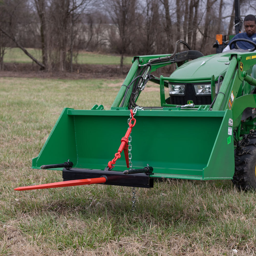 Titan Attachments Hay Bale Spear Frame Attachment with Stabilizer Spears
