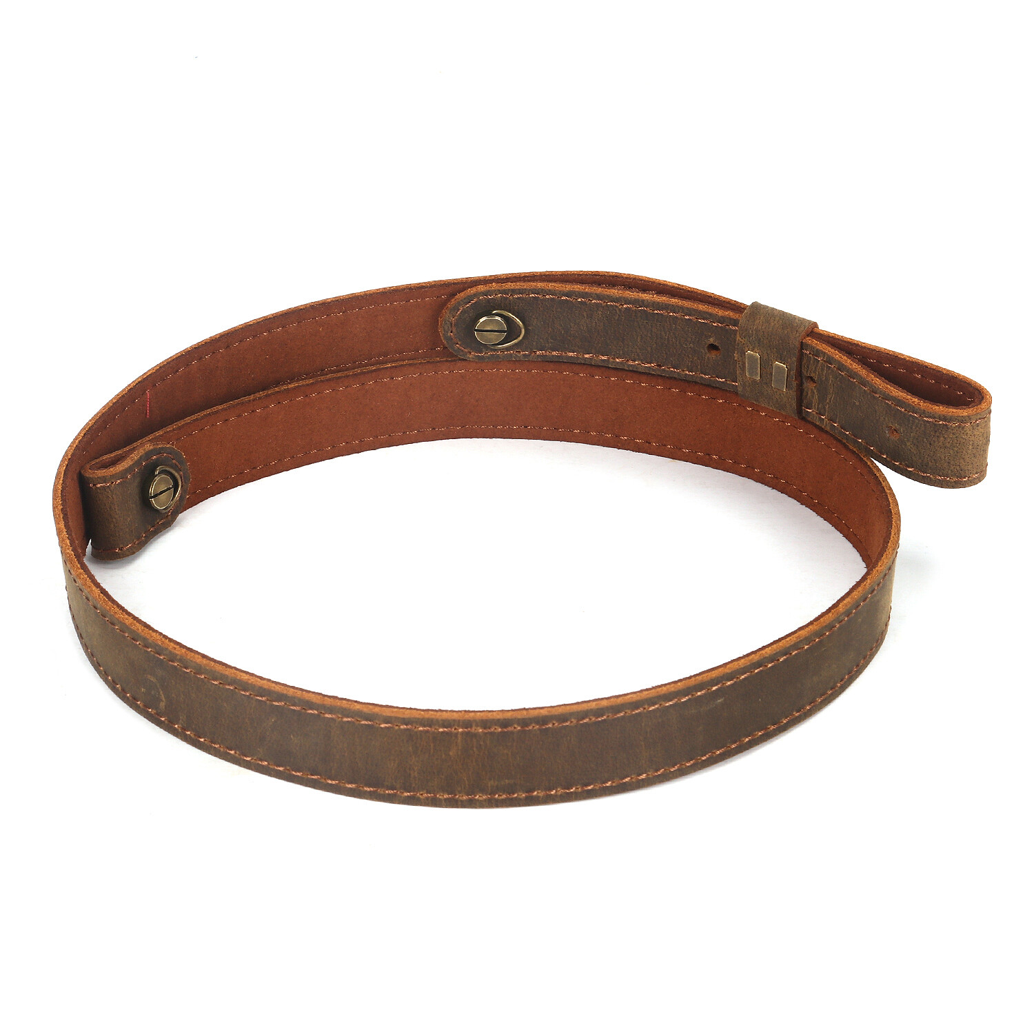 Tourbon Buffalo Leather Rifle Gun Sling_Crazy Horse Adjustable Handmade_1" Wide