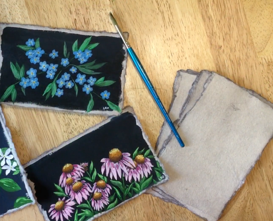 Watercolor Paper Cold Press 200 GSM Blank Handmade Cotton Deckle Edge 50 Sheets