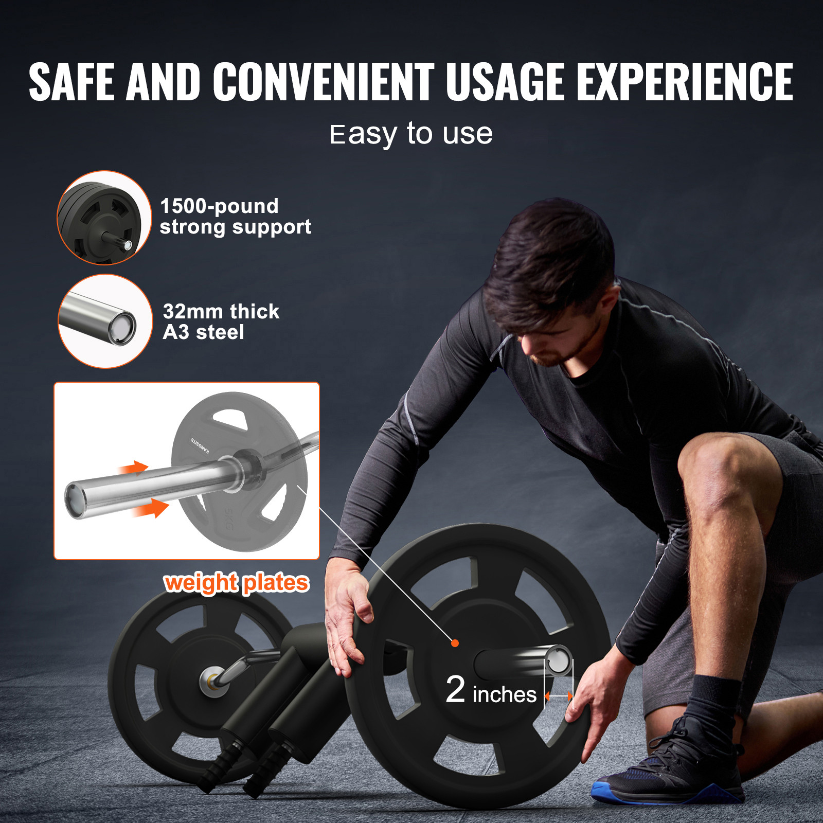 Safety Squat Bar Fitness Squat Bar Attachment Weight Lifting