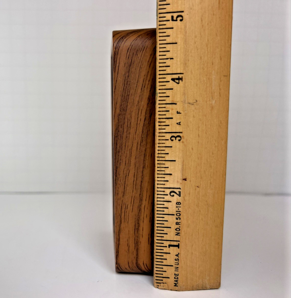 Capello Wood Grain Digital Alarm Clock Large Display USB Charging AC Adapter