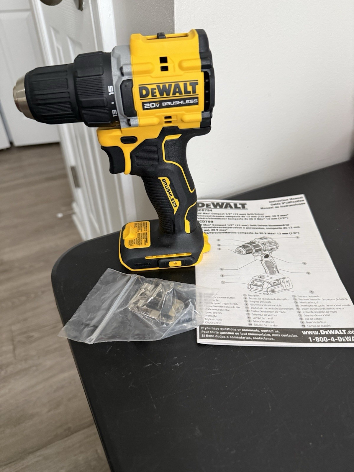 Genuine Dewalt DCD794B ATOMIC 20V MAX Brushless | Cordless | 1/2" Drill/Driver