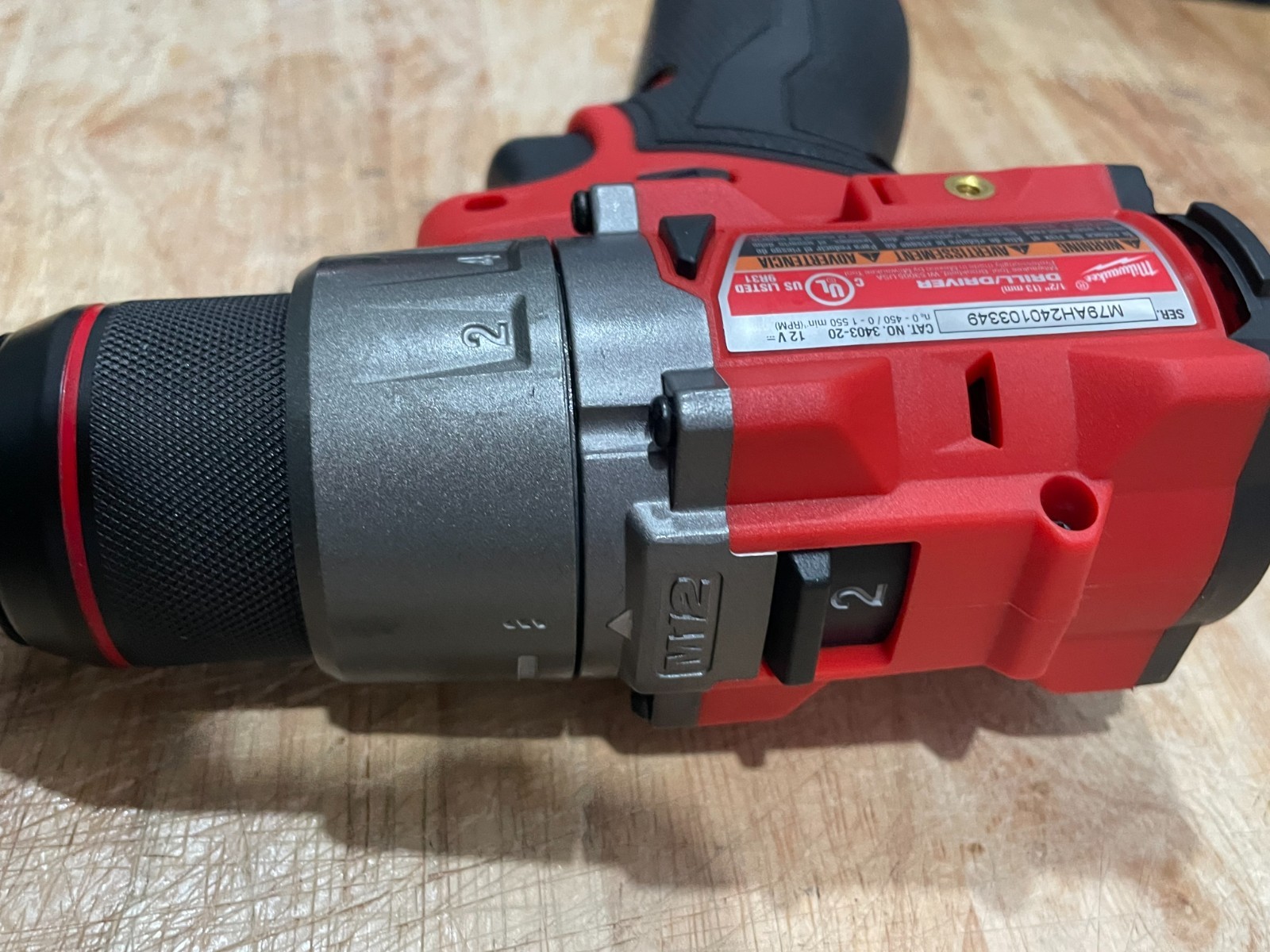 Milwaukee 3404-20 M12 FUEL Cordless 1/2 in. Drill/Driver - Red/Black