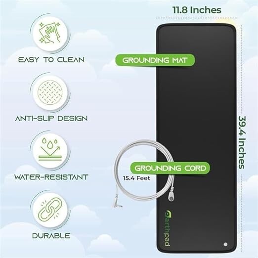 Grounding Mat | 39.4x11.8 Earthing Pad for Relieving Stress Anxiety Inflammation
