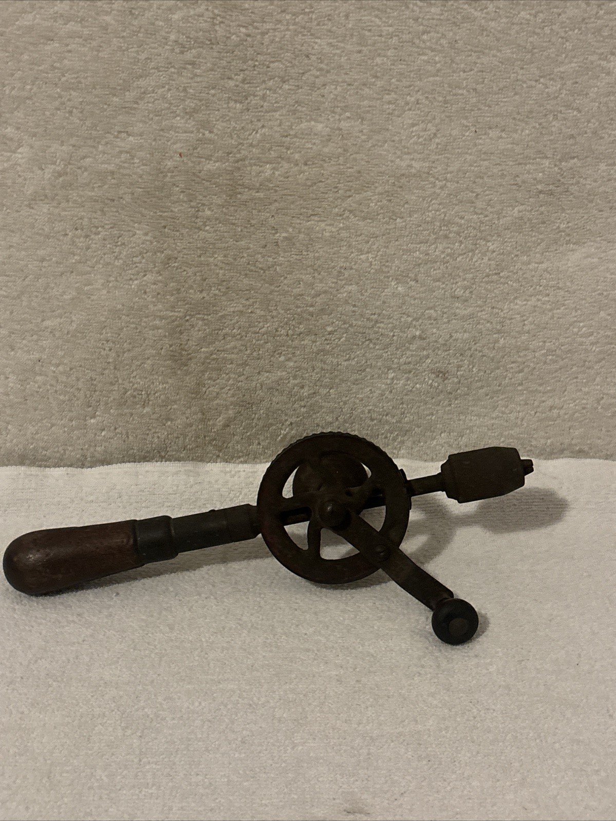 VINTAGE "EGG BEATER" STYLE HAND DRILL UNBRANDED WORKS! FREE SHIP
