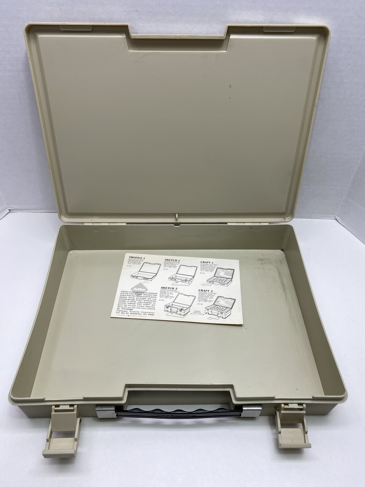 Vintage ArtBin Profile 1 Storage Box Flambeau Attache Style Art Supplies Case