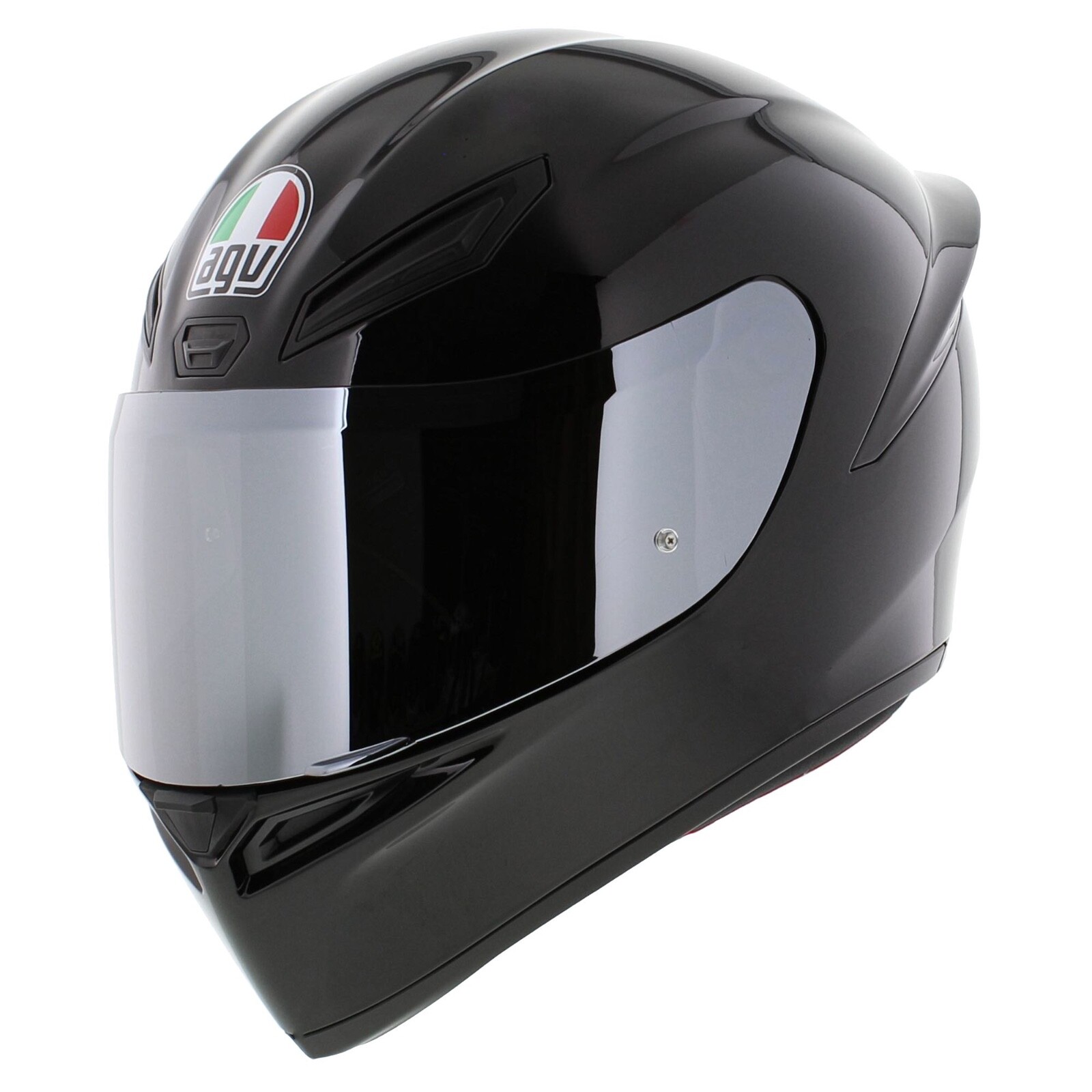 AGV K1-s ECE 22.06 Solid Gloss Black Full Face Motorcycle Helmet, 2206