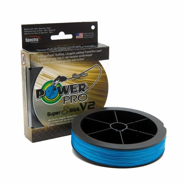 Power Pro Super Slick V2 8-Strand Braided Line Blue Green Hi-Vis Onyx 1500yd
